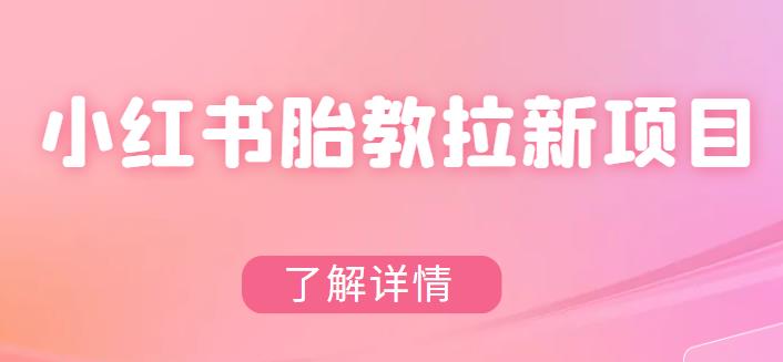 【副业项目6099期】小红书胎教网盘拉新项目，可在私域变现两次（作品制作教程+素材）-知行副业网