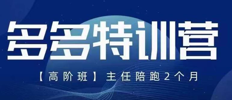 【副业项目6086期】纪主任·5月最新多多特训营高阶班，玩法落地实操，多多全掌握-知行副业网