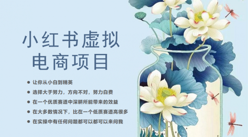 【副业项目6786期】小红书虚拟电商从0到1，让你从小白到精英（20节实操课程）-知行副业网
