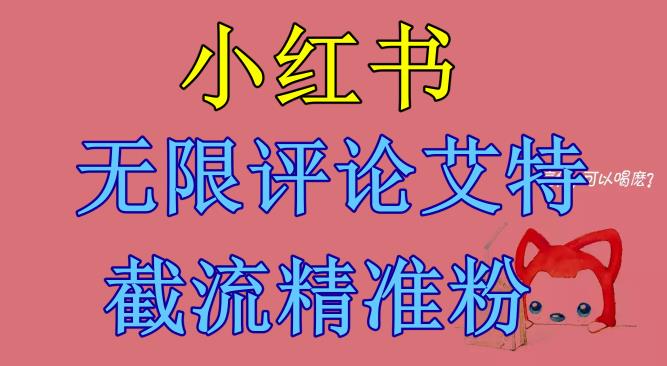 【副业项目6846期】小红书无限评论艾特截流精准粉（软件+教程）-知行副业网