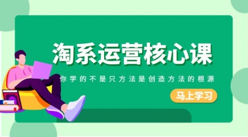 【副业项目8556期】淘系-运营核心课，你学的不是只方法是创造方法的根源-知行副业网