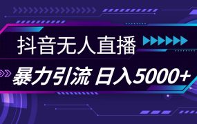 抖音无人直播,暴利引流,日入5000+-知行副业网