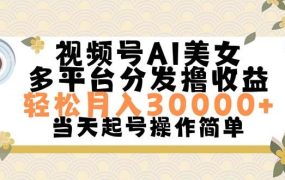 视频号AI美女,轻松月入30000+,操作简单轻松上手-知行副业网
