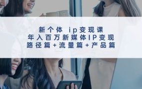 新个体 ip变现课,年入百万新媒体IP变现,路径篇+流量篇+产品篇-知行副业网