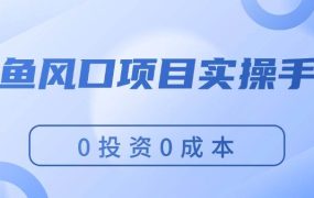 闲鱼风口项目实操手册,0投资0成本,让你做到,月入过万,新手可做-知行副业网