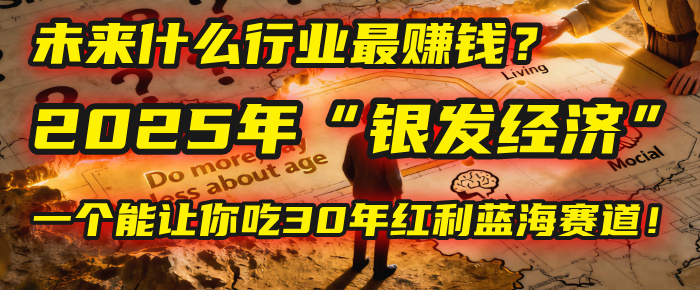 未来什么行业最赚钱？马哥揭秘2025年“银发经济”：一个能让你吃30年红利的蓝海赛道！-知行副业网
